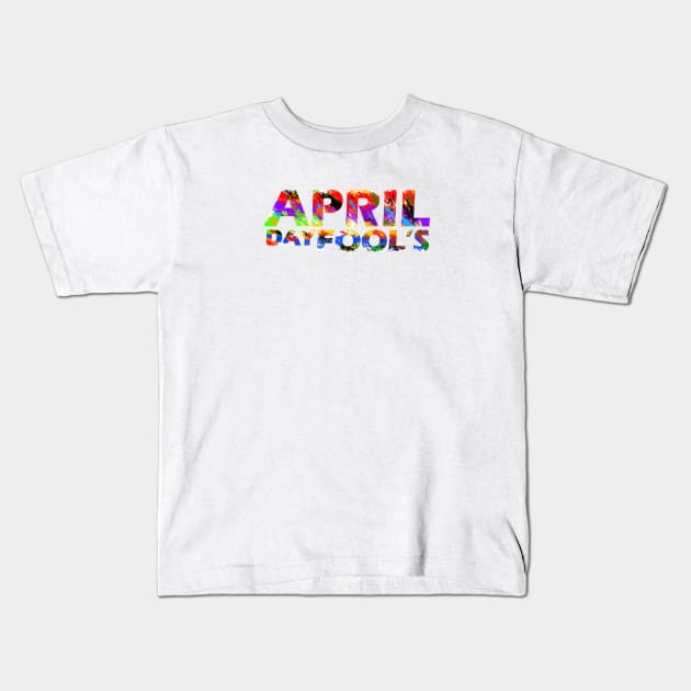 april fool Kids T-Shirt by Garis tipis
